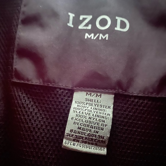 IZOD Men's Golf Pullover Jacket - Size Medium - Picture 2 of 2